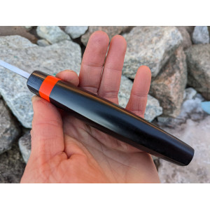 ЧОРНИЙ ПОМАРАНЧ ніж ручної роботи майстра Влада Величка, сталь N690, 61 HRC. Photo 2